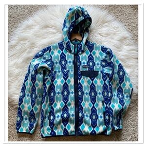 Patagonia Lightweight Snap T Synchilla Fleece Jacket Pine Patch Mogul Blue